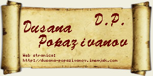 Dušana Popaživanov vizit kartica